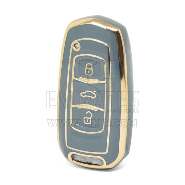 Nano – couvercle de haute qualité pour clé télécommande Geely, 3 boutons, couleur grise, GL-A11J