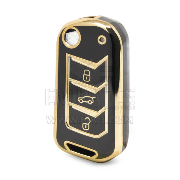 Nano – couvercle de haute qualité pour clé télécommande Mahindra, 3 boutons, couleur noire, MHD-A11J