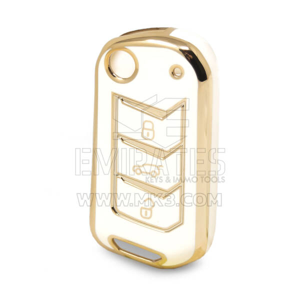 Nano – couvercle de haute qualité pour clé télécommande Mahindra, 3 boutons, couleur blanche, MHD-A11J