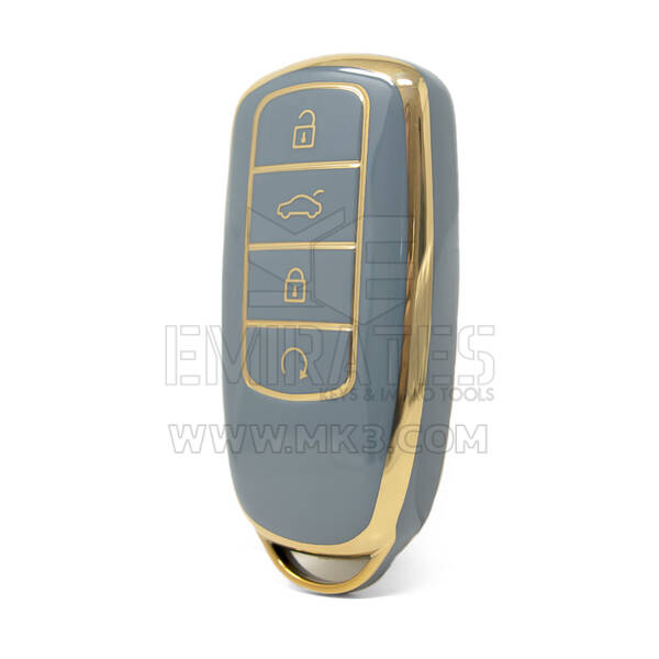 Nano – housse de haute qualité pour clé télécommande Chery, 4 boutons, couleur grise, CR-C11J