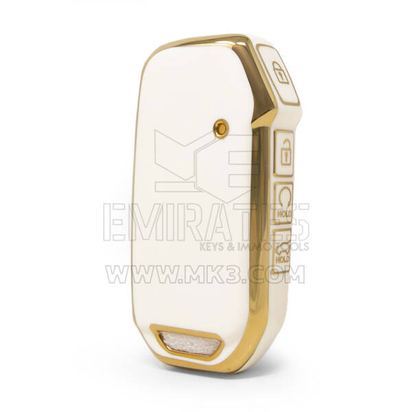 Чехол Nano высокого качества для дистанционного ключа Kia с 4 кнопками белого цвета KIA-C11J4B