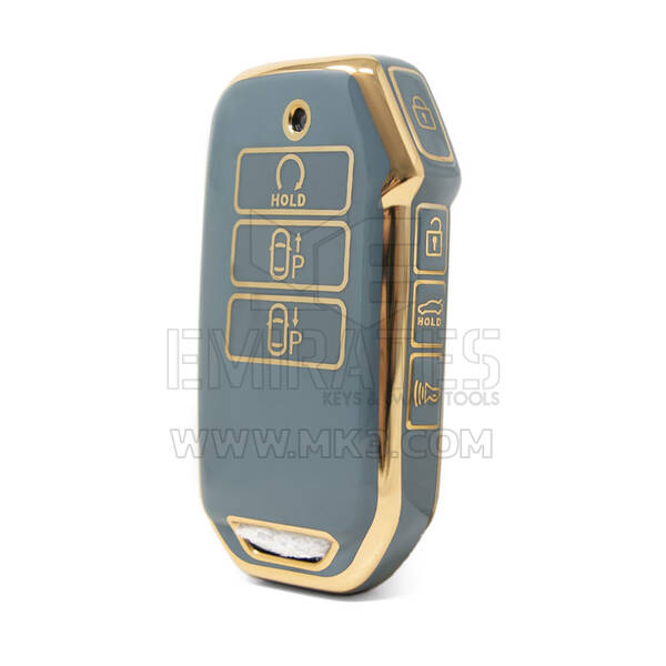 Нано-чехол высокого качества для дистанционного ключа Kia 7 кнопок серого цвета KIA-H11J7