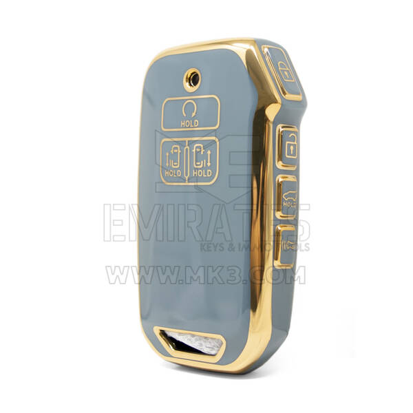 Чехол Nano высокого качества для дистанционного ключа Kia 7 кнопок серого цвета KIA-J11J7