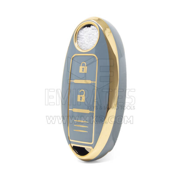 Cover Nano di alta qualità per chiave remota Nissan 2 pulsanti colore grigio NS-A11J3C