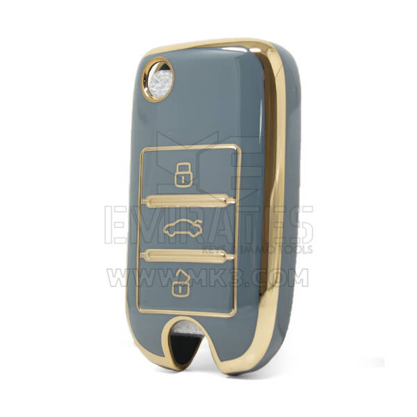 Nano – couvercle de haute qualité pour clé télécommande Roewe, 3 boutons, couleur grise, RW-A11J