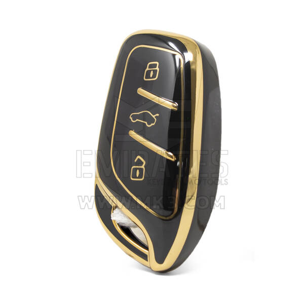 Nano – couvercle de haute qualité pour clé télécommande Roewe, 3 boutons, couleur noire, RW-B11J