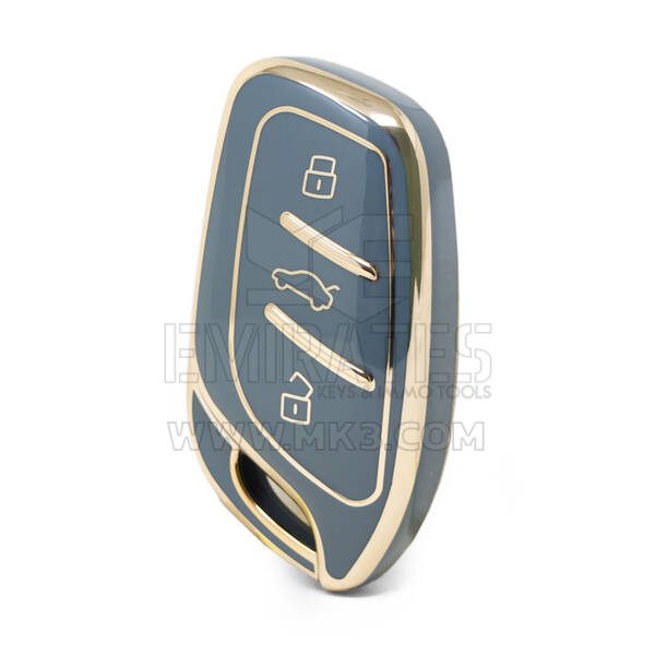 Nano – couvercle de haute qualité pour clé télécommande Roewe, 3 boutons, couleur grise, RW-B11J