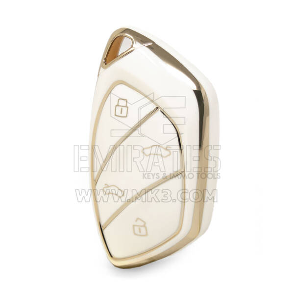 Nano High Quality Cover For Roewe Remote Key 4 Buttons White Color RW-D11J