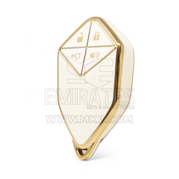 Nano – housse de haute qualité pour clé télécommande Shenlan, 4 boutons, couleur blanche, SL-A11J