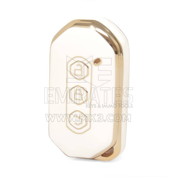 Nano High Quality Cover For Wuling Smart Remote Key 3 Buttons White Color WL-B11J