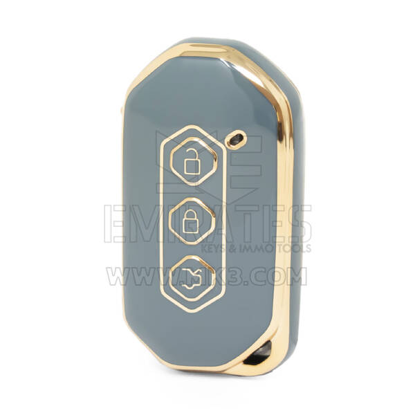 Nano – housse de haute qualité pour clé télécommande intelligente Wuling, 3 boutons, couleur grise, WL-B11J
