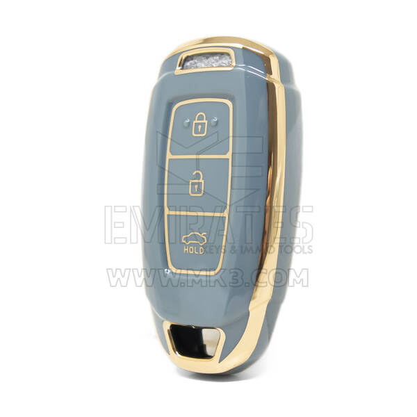 Funda Nano de alta calidad para llave remota Hyundai, 3 botones, Color gris, HY-D11J3