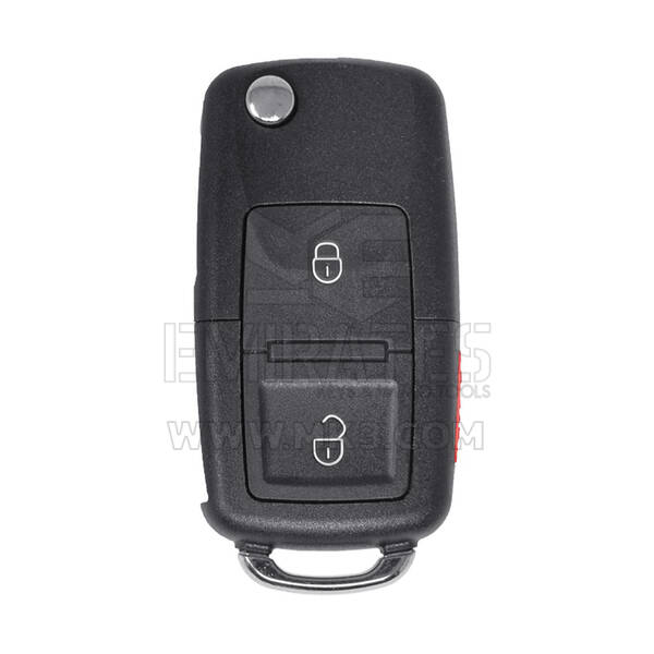 Guscio chiave telecomando Volkswagen Flip 2+1 pulsanti con intestazione