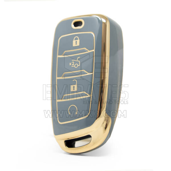 Nano – couvercle de haute qualité pour clé télécommande Changan, 4 boutons, couleur grise, CA-D11J