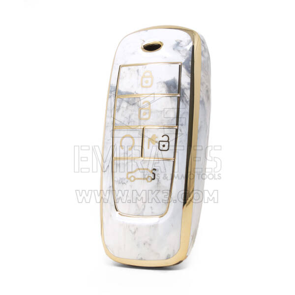 Nano couvercle en marbre de haute qualité pour clé télécommande Trumpchi, 5 boutons, couleur blanche, CQ-B12J