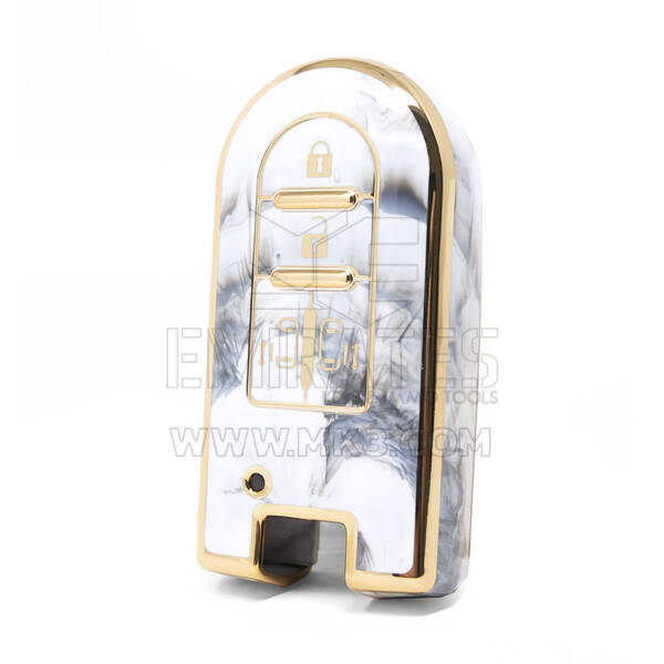 Nano cubierta de mármol de alta calidad para llave remota Toyota, 4 botones, Color blanco, TYT-G12J4B