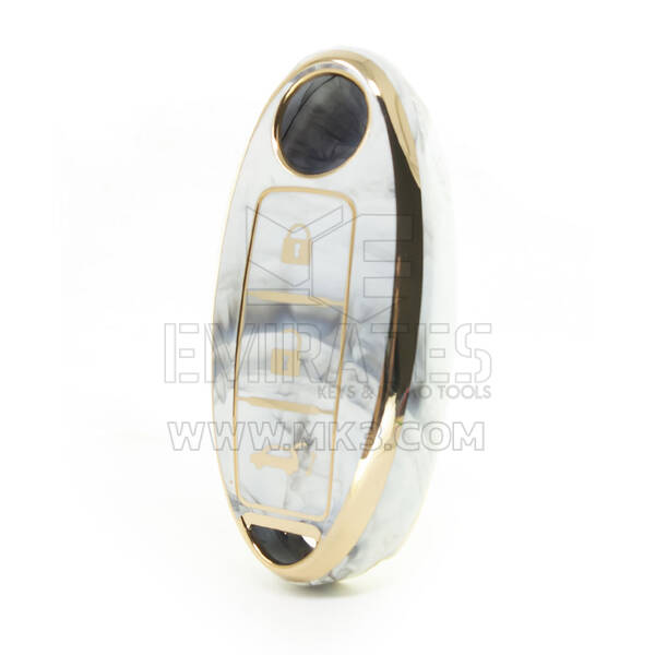 Cover in marmo Nano di alta qualità per chiave remota Nissan 3 pulsanti colore bianco NS-A12J3B