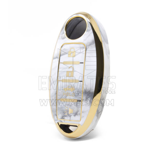 Cover in marmo Nano di alta qualità per chiave remota Nissan 4 pulsanti colore bianco NS-A12J4A