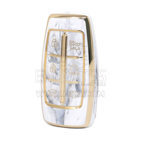 غطاء نانو رخام عالي الجودة لمفتاح ريموت هيونداي جينيسيس 6 ازرار لون ابيض HY-I12J6A