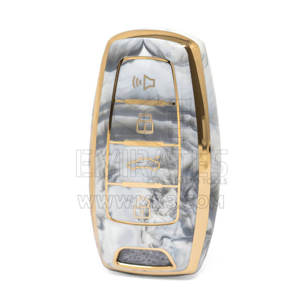 Nano couvercle en marbre de haute qualité pour clé télécommande Great Wall, 4 boutons, couleur blanche, GW-B12J4