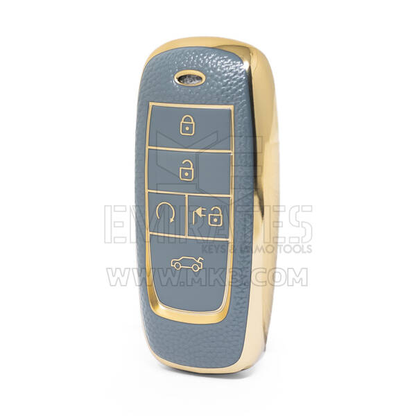 Nano – housse en cuir doré de haute qualité, pour clé télécommande Trumpchi, 5 boutons, couleur grise, CQ-B13J