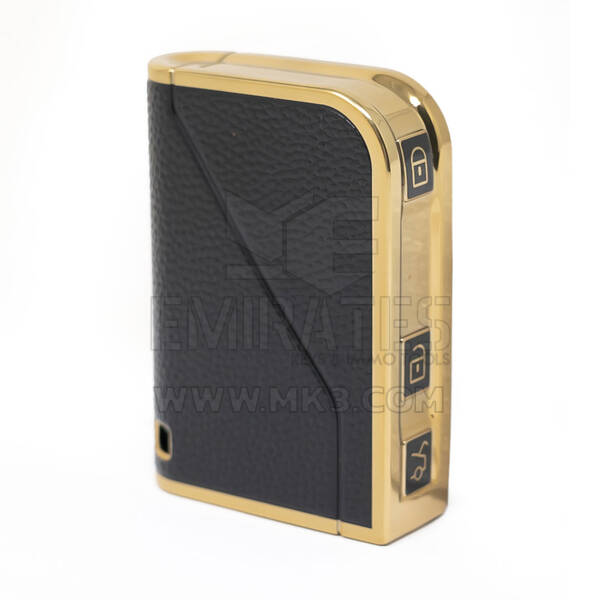 Cover in pelle dorata Nano di alta qualità per chiave remota Lynk & Co 3 pulsanti colore nero LC-B13J
