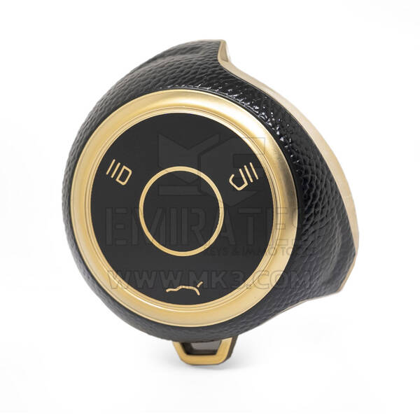 Cover in pelle dorata Nano di alta qualità per chiave remota Neta 3 pulsanti colore nero NT-A13J