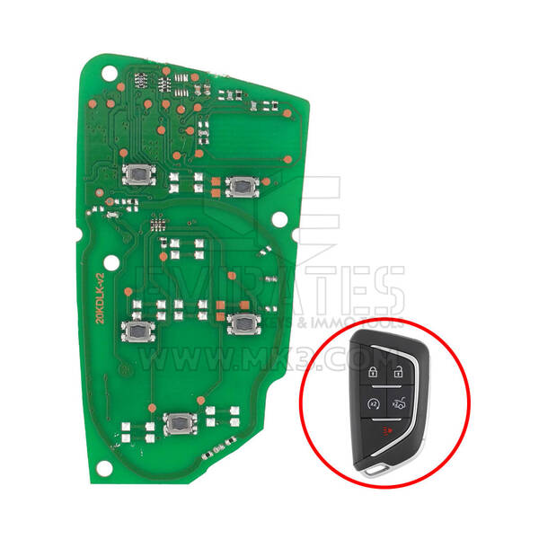Cadillac CT5 / CT4 2022 Smart Remote Key PCB Board 5 кнопок 433 МГц 13536990 / 13538860 / 13541988 / 13548127