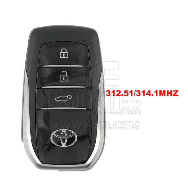 Llave remota inteligente original Toyota Land Cruiser 2022-2024 de 3 botones, 314,1/312,51 MHz, 8990H-60331