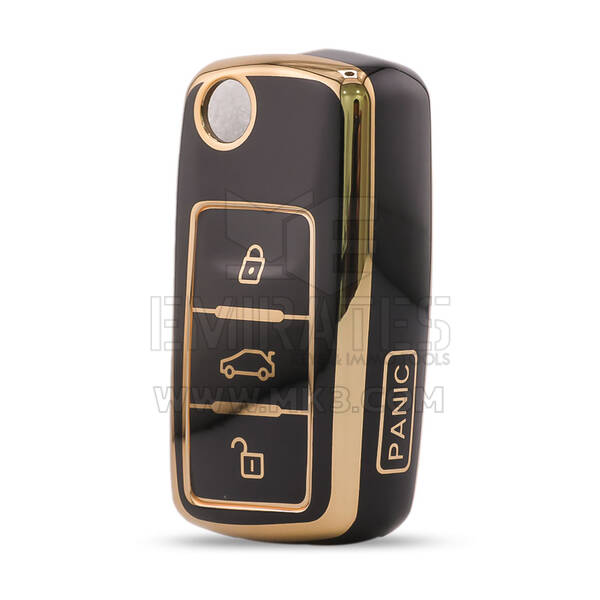 Nano High Quality Cover For Volkswagen Remote Key 4 Button Black Color VW-A11J4