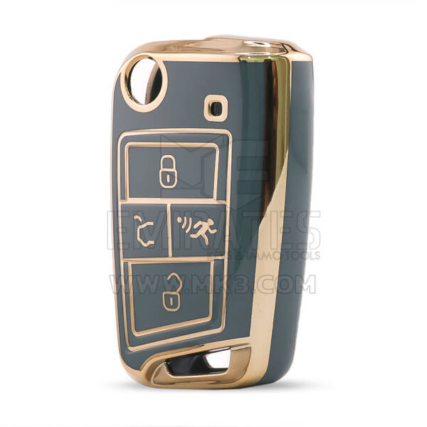 Cover di alta qualità nano per chiave telecomando Volkswagen 4 pulsanti colore grigio VW-B11J4