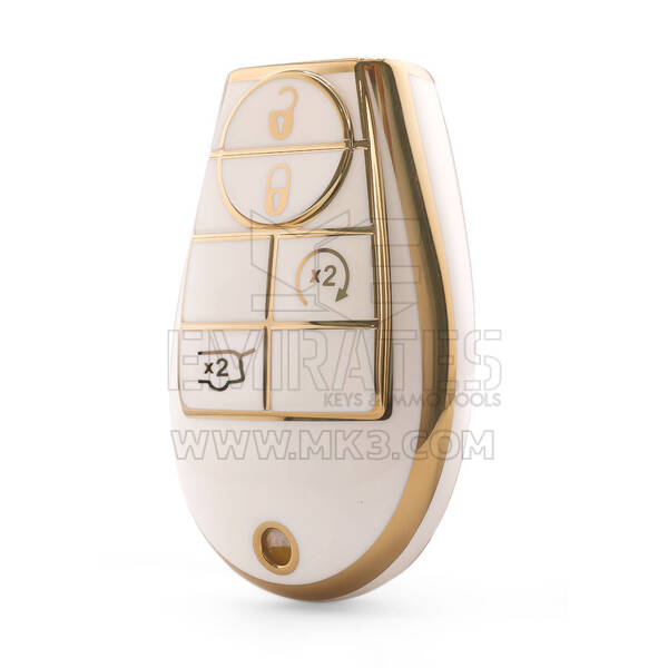 Capa Nano de Alta Qualidade para Chave Remota Dodge 4 Botões Cor Branca Dodge-A11J4B