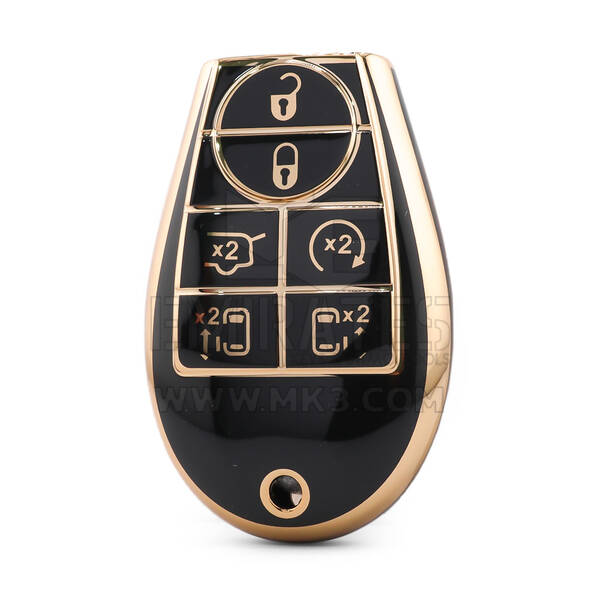 Nano Yüksek Kaliteli Kılıf Dodge Uzaktan Anahtar 6 Düğme Siyah Renk Dodge-A11J6B