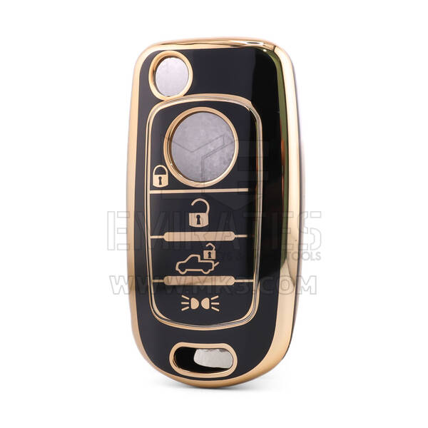 Nano Yüksek Kaliteli Kılıf Fiat Uzaktan Anahtar 4 Düğme Siyah Renk FIAT-C11J4B