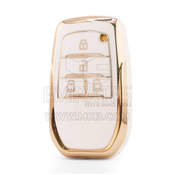 Высококачественный чехол Nano для дистанционного ключа Toyota с 4 кнопками, белый цвет TYT-A11J4BH