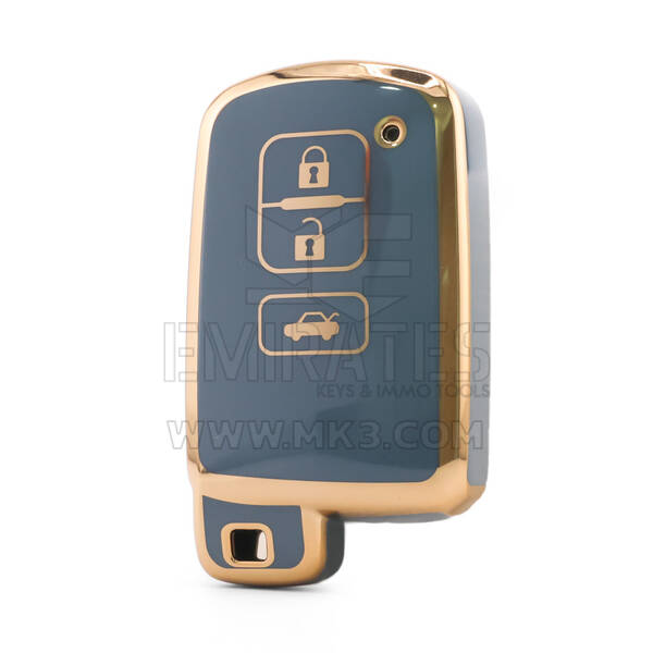 Высококачественный чехол Nano для дистанционного ключа Toyota с 3 кнопками, серый цвет TYT-D11J3A