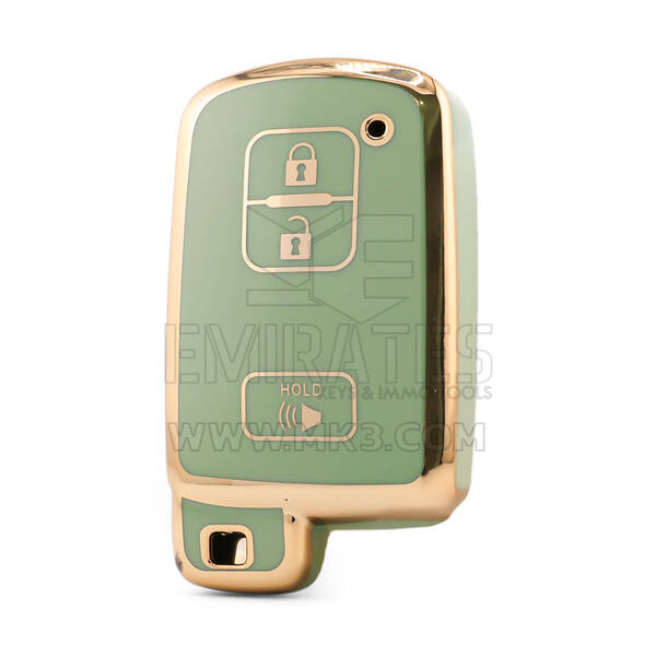 Funda nano de alta calidad para llave remota Toyota de 3 botones, color verde TYT-D11J3B