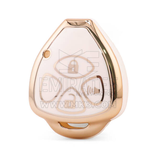 Funda de nano alta calidad para llave remota Toyota de 3 botones, color blanco TYT-K11J3A