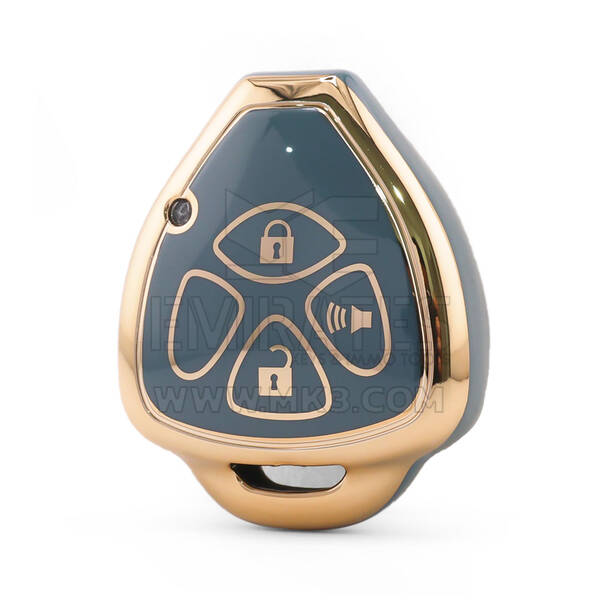 Funda de nano alta calidad para llave remota Toyota de 3 botones, color gris TYT-K11J3A