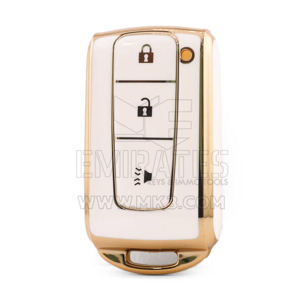 Высококачественный чехол Nano для дистанционного ключа Toyota с 3 кнопками белого цвета TYT-M11J3A