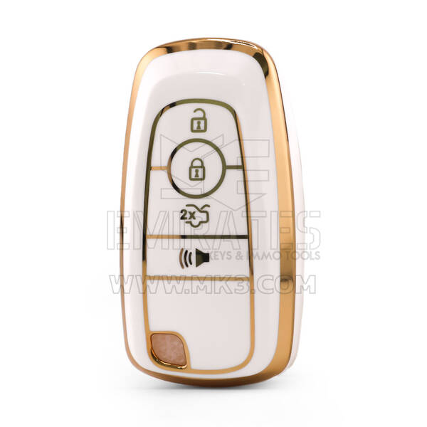 Nano High Quality Cover For Ford Remote Key 4 Button White Color Ford-B11J4B