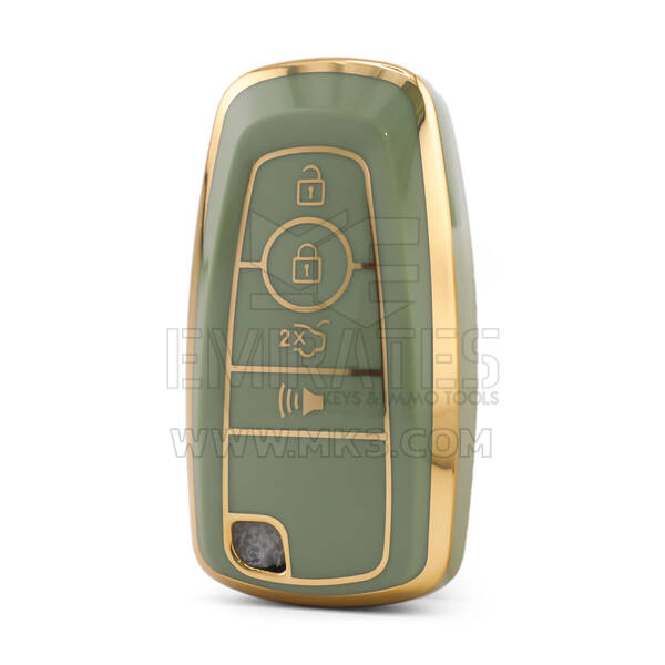 Nano High Quality Cover For Ford Remote Key 4 Button Green Color Ford-B11J4B