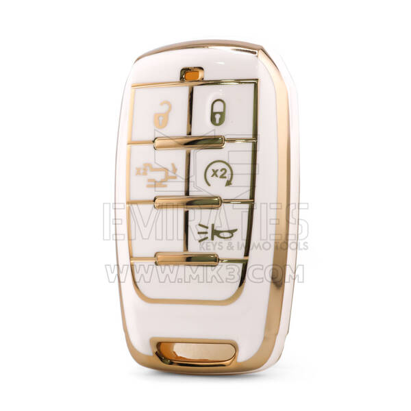 Copertura di alta qualità nano per chiave remota Jeep 5 pulsanti colore bianco Jeep-D11J5B