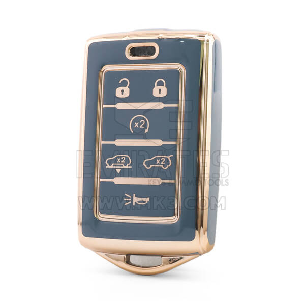 Copertura di alta qualità nano per chiave remota Jeep 6 pulsanti colore grigio Jeep-E11J6