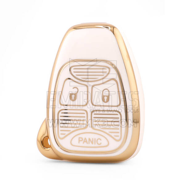 Nano High Quality Cover For Chrysler Remote Key 3 Button White Color CRSL-A11J3A