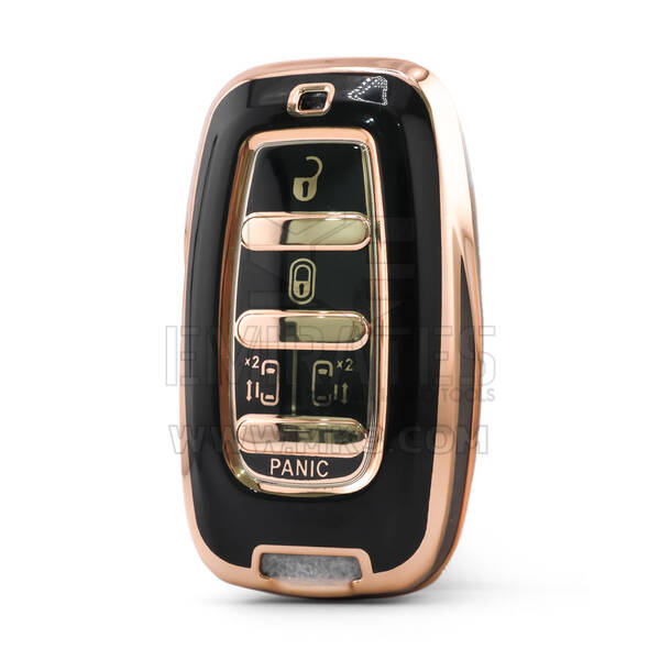 Capa Nano de Alta Qualidade para Chave Remota Chrysler 5 Botões Cor Preta CRSL-B11J5