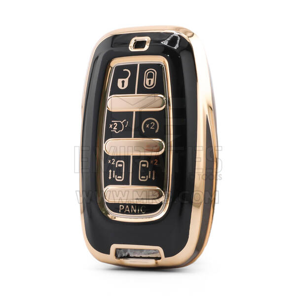 Nano High Quality Cover For Chrysler Remote Key 7 Button Black Color CRSL-B11J7