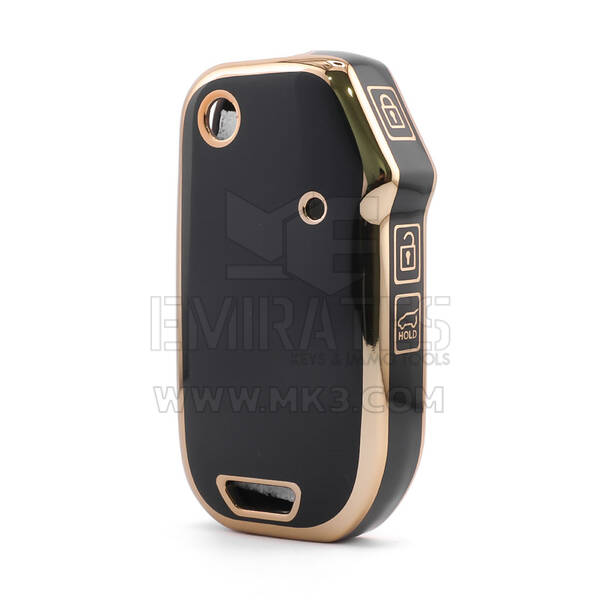 Nano High Quality Cover For Kia Remote Key 3 Button Black Color KIA-T11J3