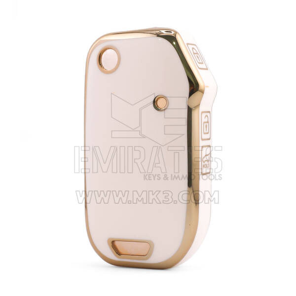 Nano High Quality Cover For Kia Remote Key 3 Button White Color KIA-T11J3