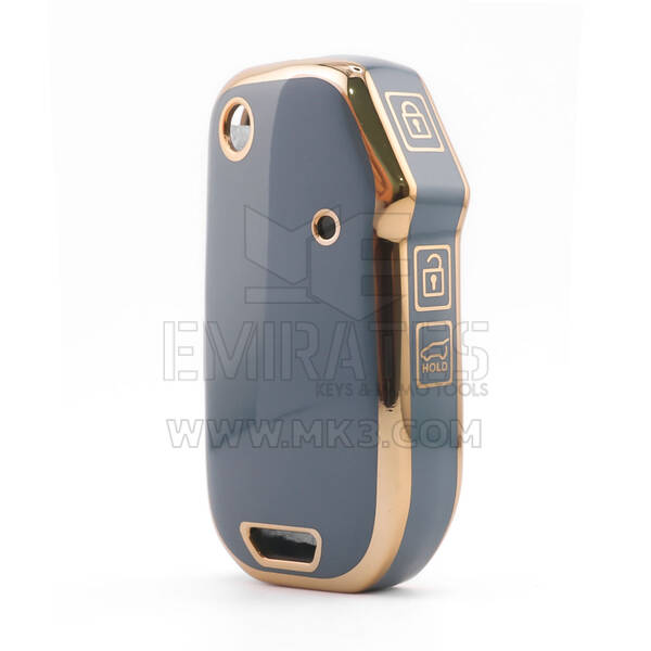 Nano High Quality Cover For Kia Remote Key 3 Button Gray Color KIA-T11J3